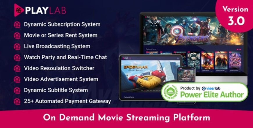 PlayLab v2.8 - On Demand Movie Streaming Platform - nulled