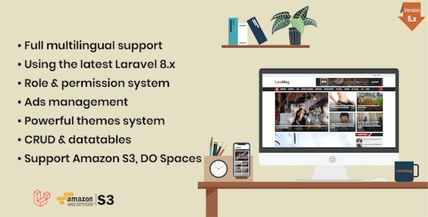 LaraMag v7.4.5 - Laravel News & Magazine Multilingual System - nulled