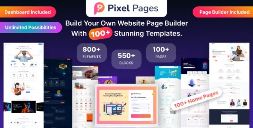 PixelPages v1.0.7 - SAAS Application Website Builder for HTML Template