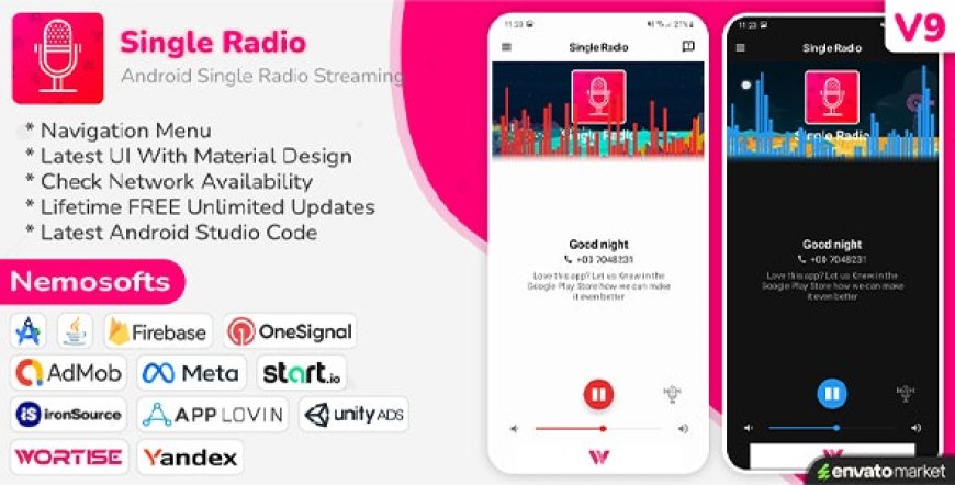 Android Radio v9.0 - Single Radio Streaming App