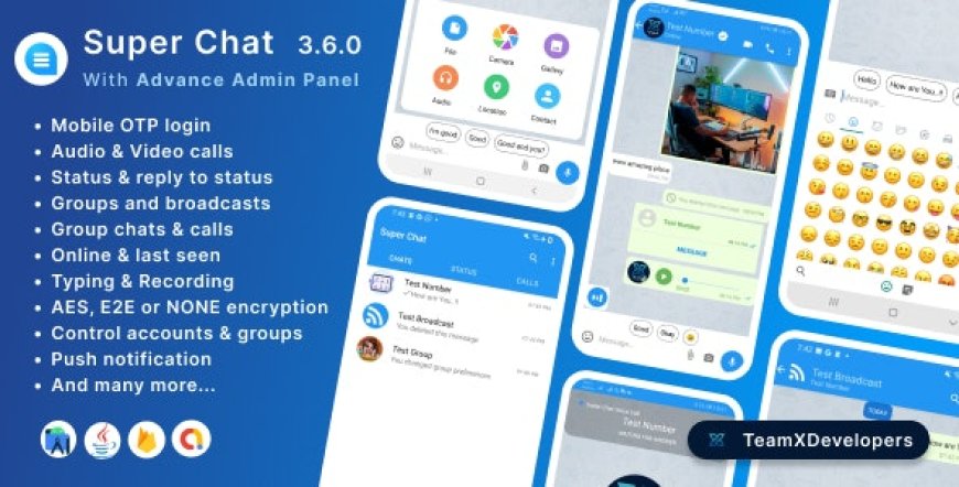 Super Chat v3.6.1 - Android Chatting App with Group Chats and Voice/Video Calls - Whatsapp Clone