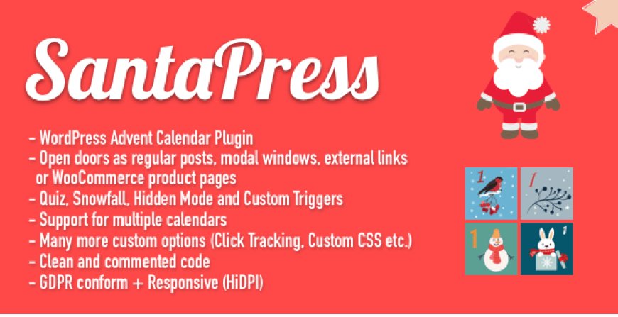 SantaPress v1.7.0 - WordPress Advent Calendar Plugin & Quiz