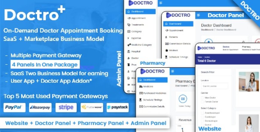 Doctro v8.1.0 - On-Demand Doctor Appointment Booking SaaS Marketplace Business Model - nulled