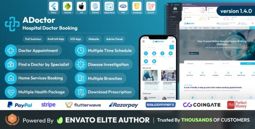 ADoctor v1.4.0 - Hospital Doctor Booking Android and iOS App - nulled