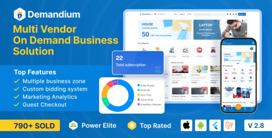 Demandium v2.9 - Multi Provider On Demand, Handyman, Home service App with admin panel - nulled