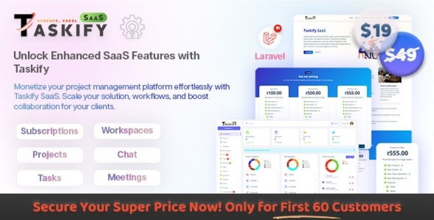 Taskify SaaS v1.0.4 - Project Management System in Laravel