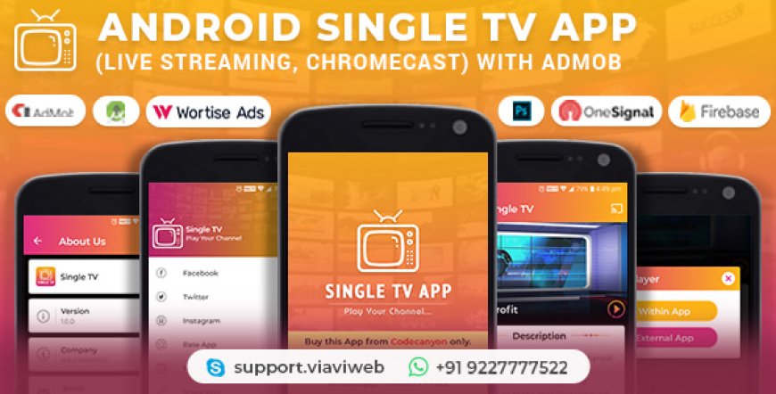 Android Single TV App (Live Streaming, Chromecast) with Admob v1.6