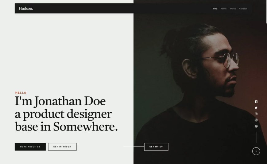 Hudson – Responsive HTML5 Personal Portfolio Template