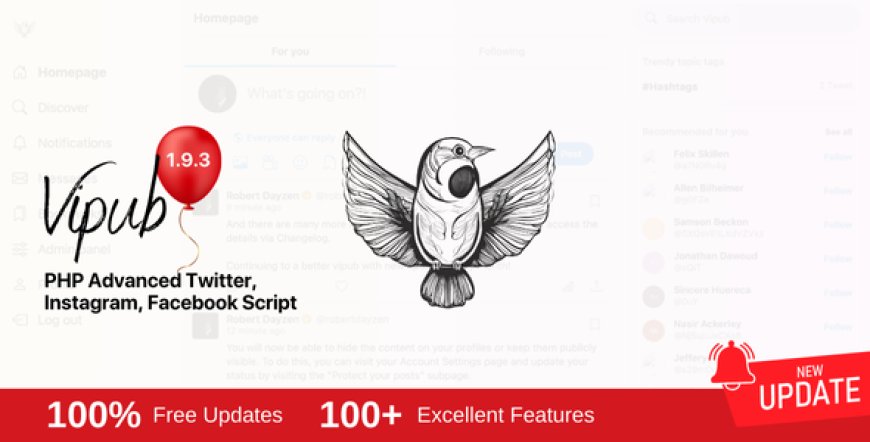 Vipub - PHP Advanced Twitter, Instagram, Facebook Script