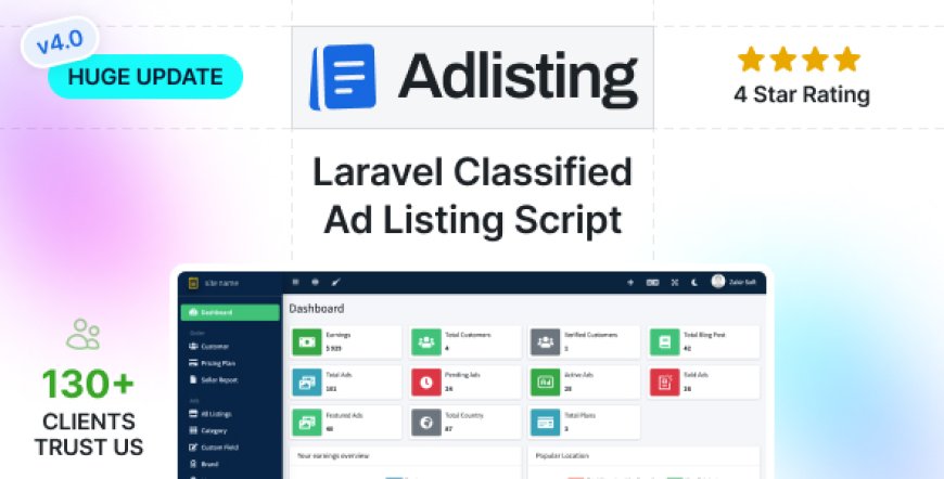 Adlisting v4.18.0 - Buy Sell Classified Ads Marketplace Laravel Script