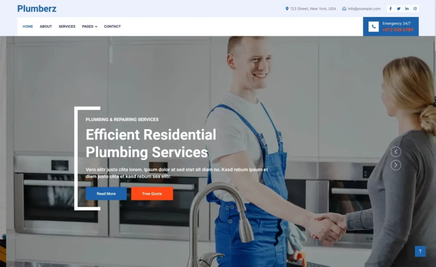 Plumberz – Bootstrap 5 Business Website Template