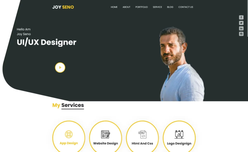 JoySeno – Bootstrap4 Personal Portfolio Website Template