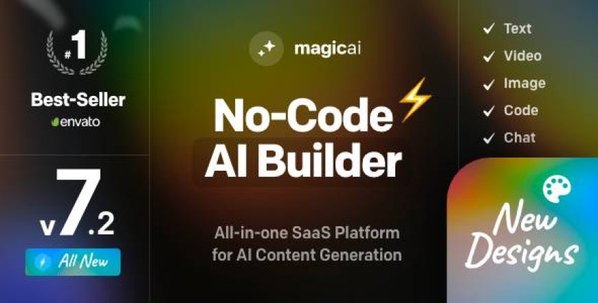 MagicAI v7.2 - OpenAI Content, Text, Image, Video, Chat, Voice, and Code Generator as SaaS - nulled