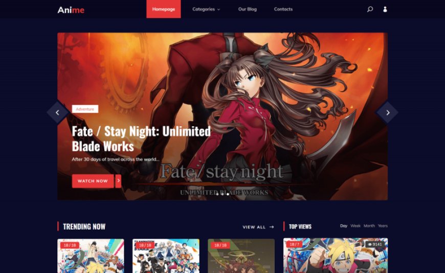 Anime – Bootstrap4 HTML5 Gaming & Anime Website Template