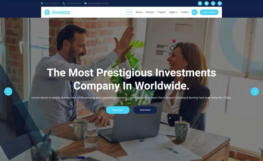 Investa – Bootstrap5 Business & Corporate Website Template