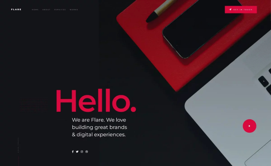 Flare – HTML5 Responsive One-Page Landing Page Template