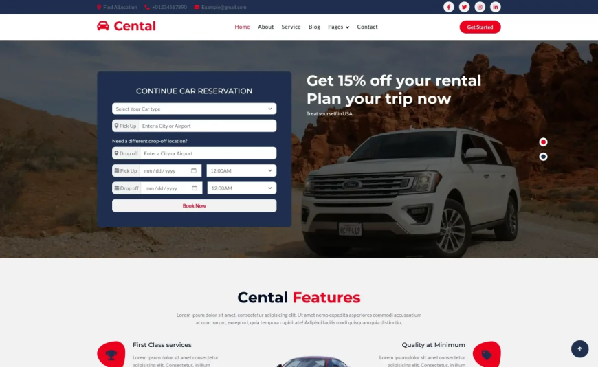 Cental – Bootstrap5  Business & Corporate Website Template