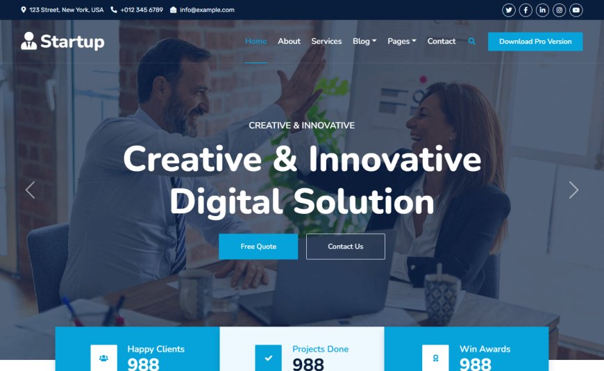 Startup – Responsive Bootstrap5 HTML5 Business Startup Website Template