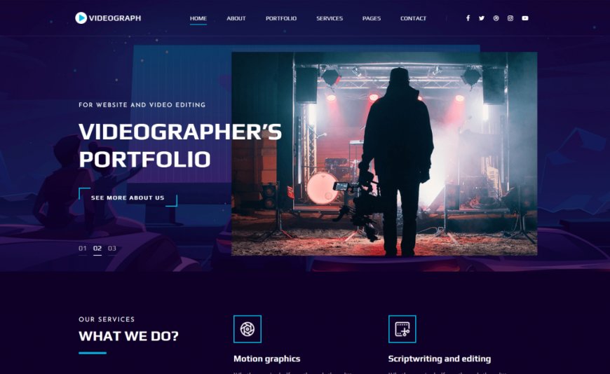 Videograph – Bootstrap4 HTML5 Portfolio Website Template