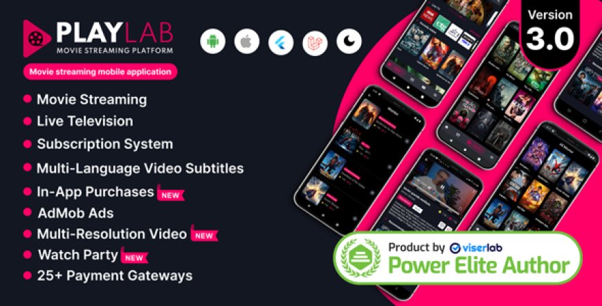 PlayLab v3.1 - Cross Platform on Demand Movie Streaming Mobile Application - nulled