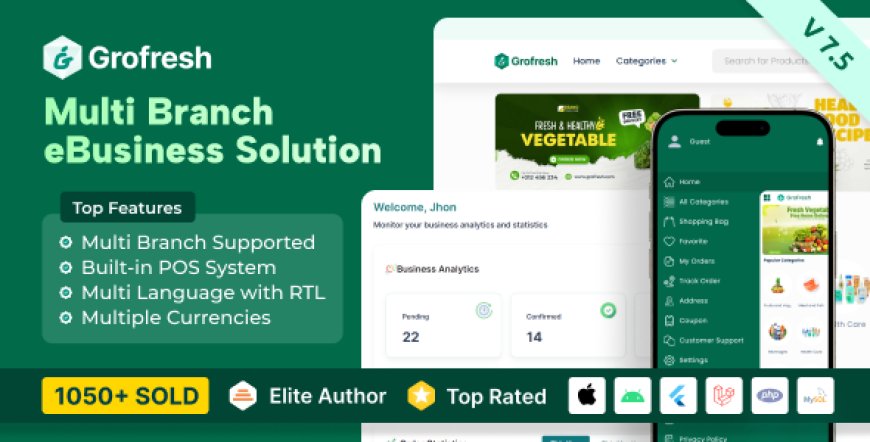 GroFresh v7.5 - (Grocery, Pharmacy, eCommerce, Store) App and Web with Laravel Admin Panel + Delivery App - nulled