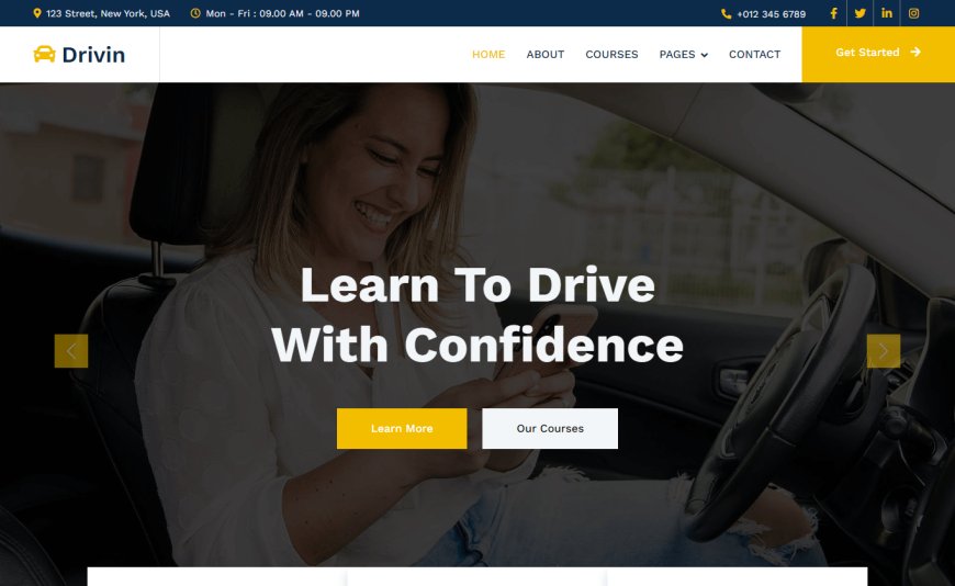 Drivin – Bootstrap 5 Driving School Website Template