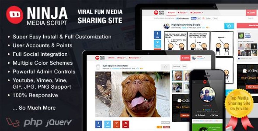 Ninja Media Script v2.0.5 - Viral Fun Media Sharing Site