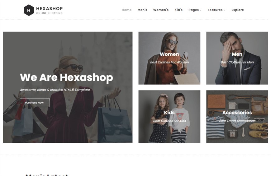 Hexashop – Responsive Bootstrap 4 Ecommerce Website Template