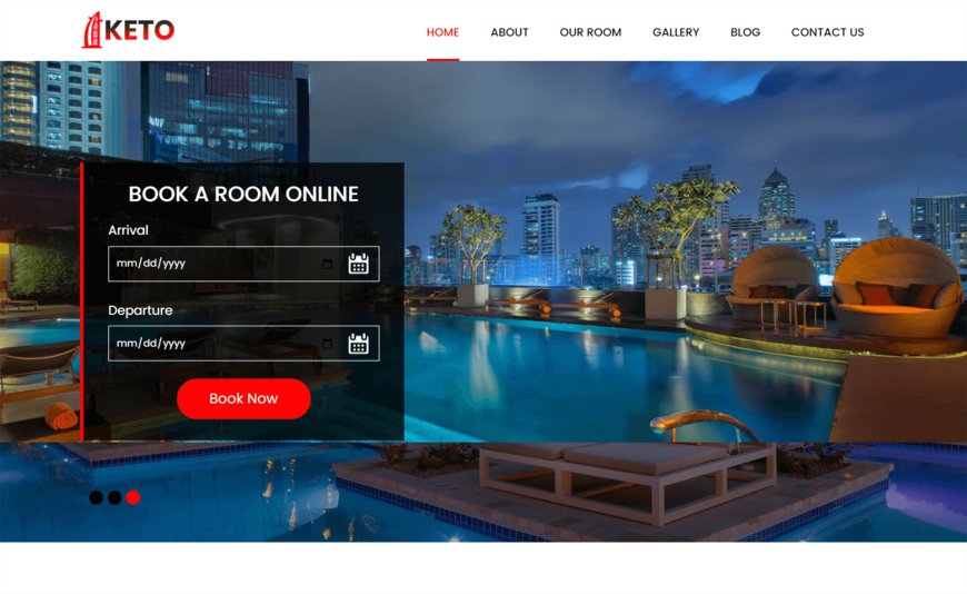 Keto – Responsive Bootstrap 4 Hotel Website Template