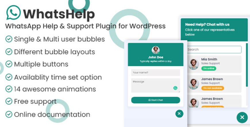 WhatsApp Chat Support Pro WordPress Plugin v3.0.7