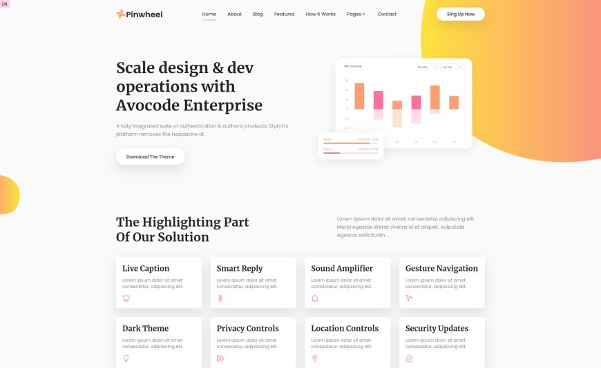 PinWheel – Tailwind CSS Multi-page Website Template