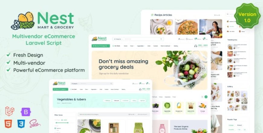 Nest v1.24.3 - Multivendor Organic & Grocery Laravel eCommerce - nulled