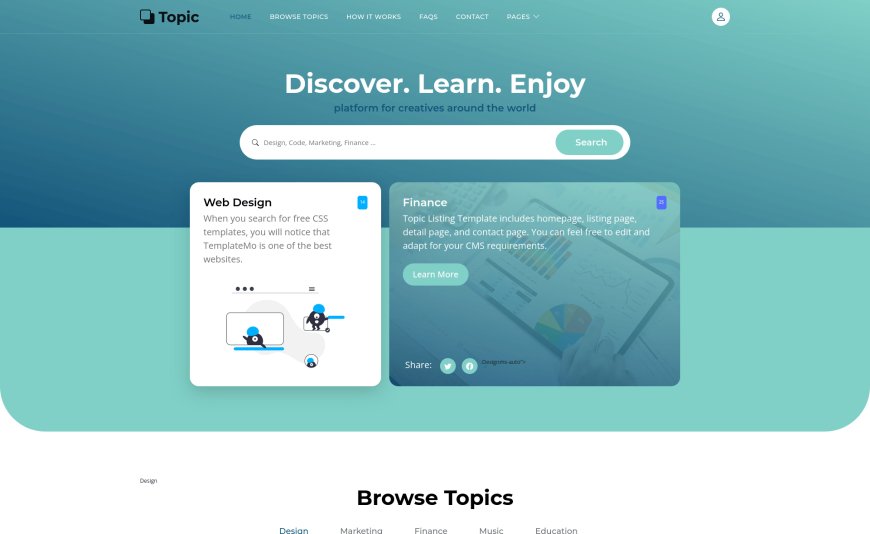 TopicListing – Bootstrap 5 Educational Landing Page Template