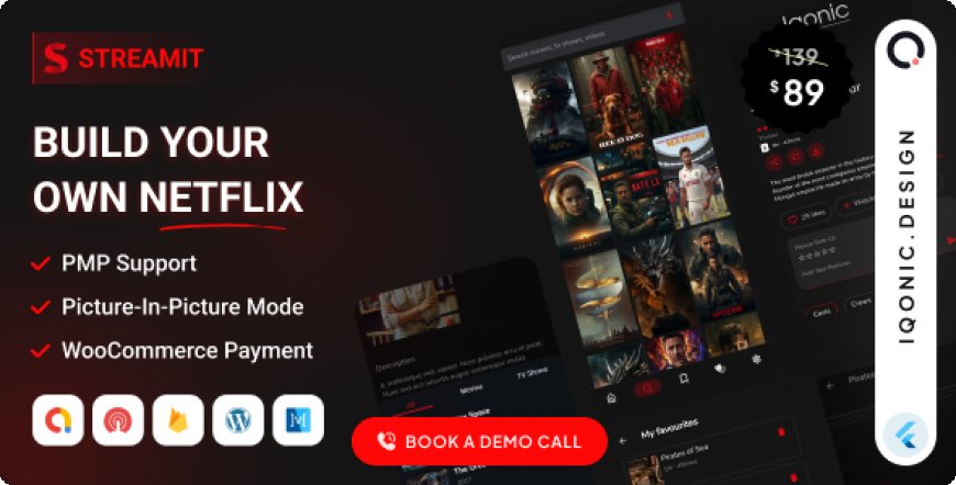 Streamit v9.1.0 - Movie, TV Show, Video Streaming Flutter App With WordPress Backend