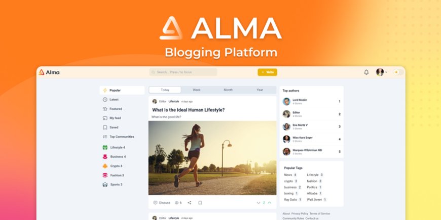 Alma v2.7 - Blogging Platform