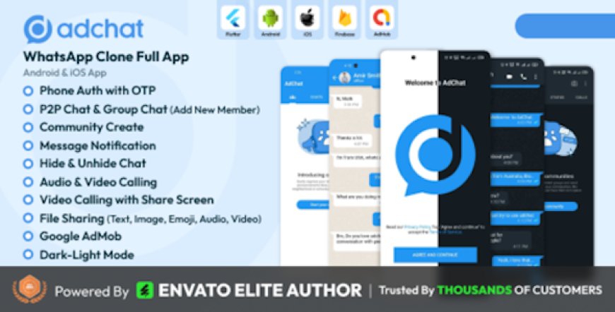 AdChat v3.2.0 - WhatsApp Clone Android & iOS app