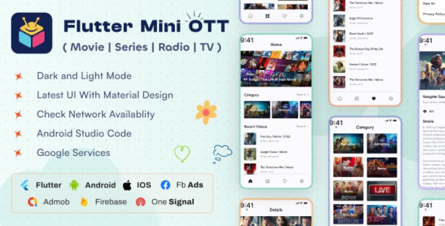 Flutter Mini OTT v4.1.0 - Live Tv, Movie, Videos, Radios