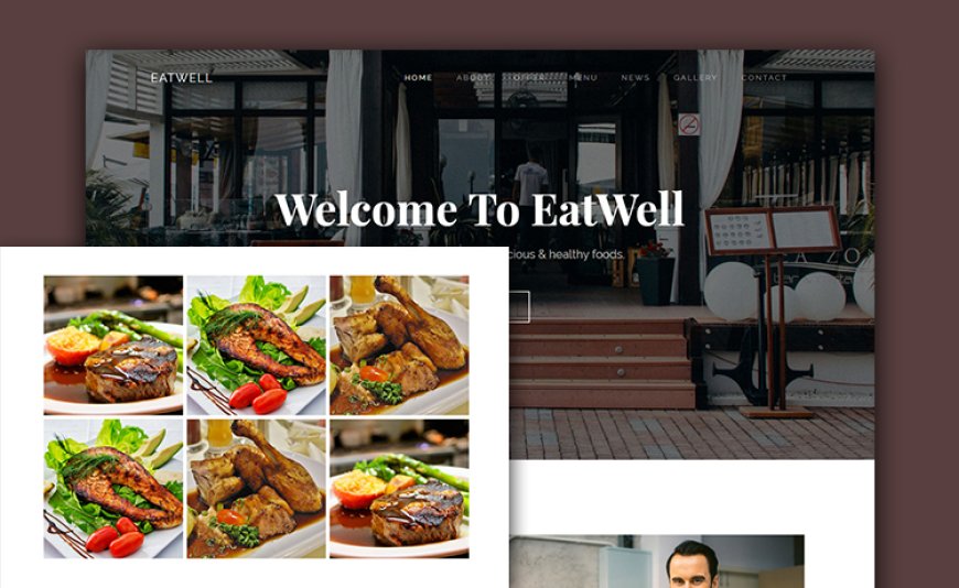 EatWell – Responsive Restaurant Template With An Amazing One Page Layout