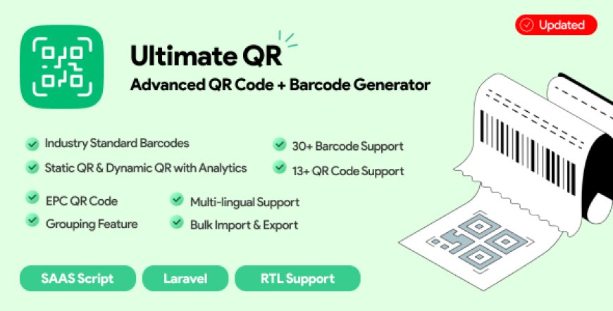 UltimateQR v3.1.0 - Advanced QR Code + Barcode Generator | SAAS | PHP Script