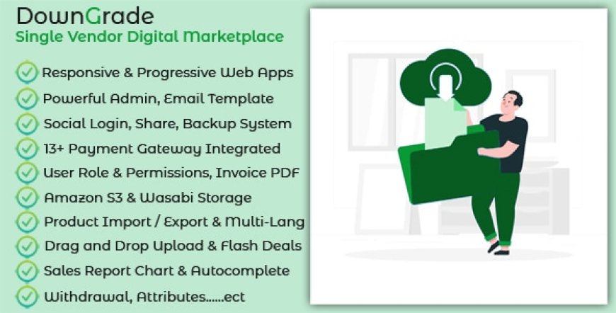 downGrade v6.5 - Single Vendor Digital Marketplace With Subscription - nulled